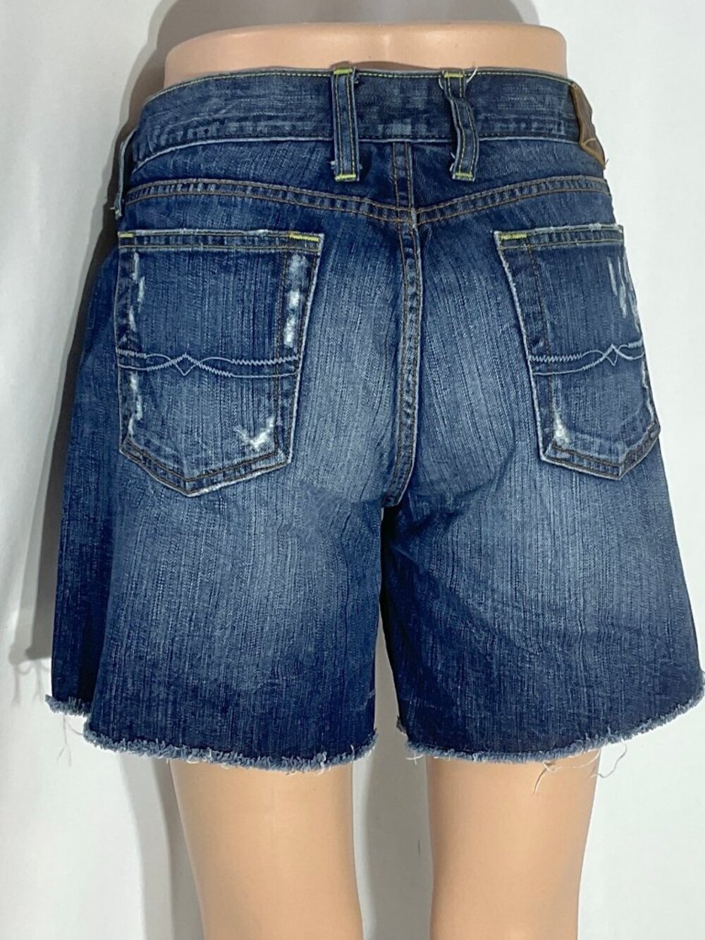 Lucky Size 6/28 Riley Cut Off Raw Hem Dark Wash Denim Jean Womens - Picture 3 of 14
